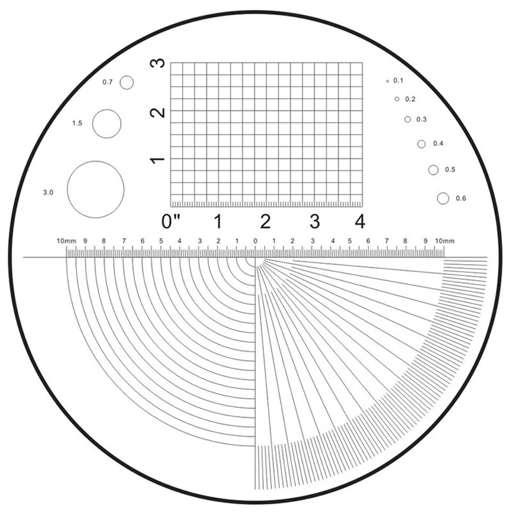 

Micrometer Measurement Tool Flexible Film Micrometer Calibration Microscope Accessory Grid Scale Dot Crosshair