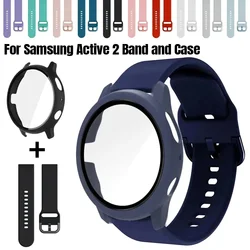 20mm Strap+Case for Samsung Galaxy Watch Active 2 Bracelet Band Coverage Bumper forGalaxy Watch 4/5/6 40mm 44mm Protective Cover