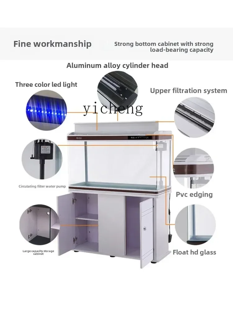 Fish Tank Living Room Household Filter Small And Medium Desktop Ecological Landscaping Upper Filter Free Water Boxl17