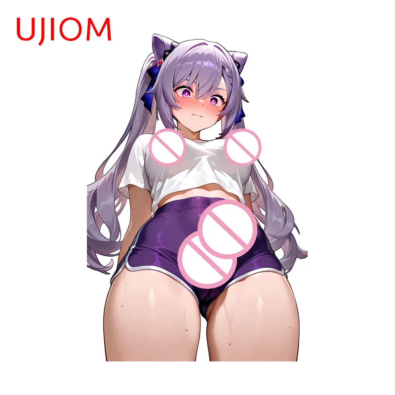 UJIOM Genshin Impact Futa Popular KeQing Wall Sticker Amusing Unique Interesting Decal Personality Computer Case Wallpapers