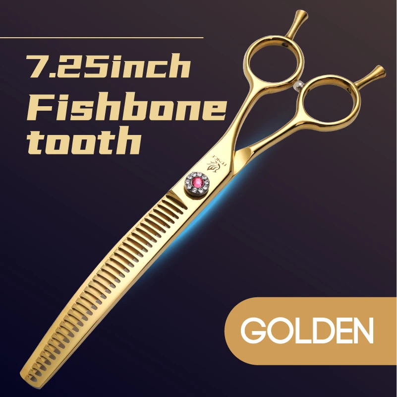 Fenice Professionele JP440c 7 inch Hoge kwaliteit hond Grooming Schaar Gebogen dunner Schaar Chunker Dunner Schaar
