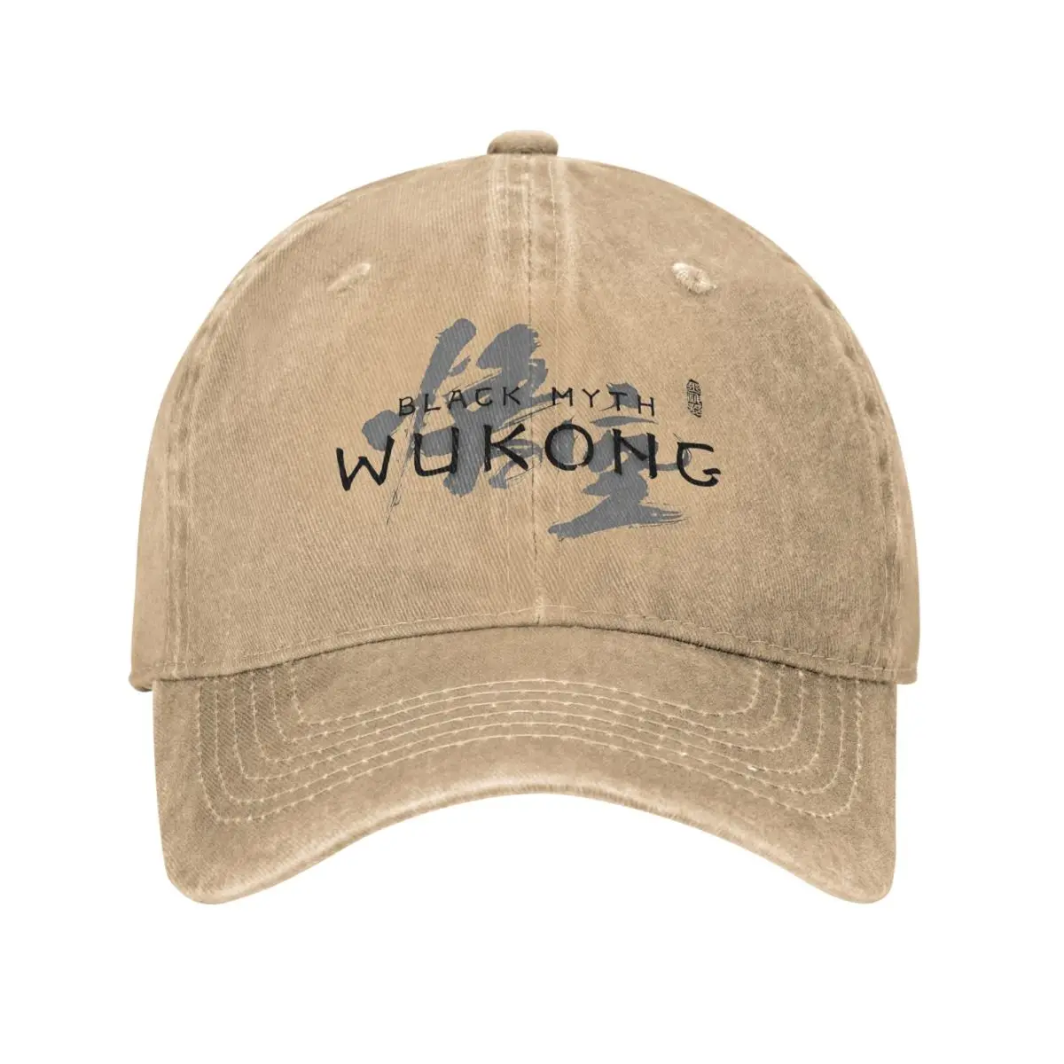 Vintage Black Myth Wukong Game Baseball Cap Men Women Distressed Denim Washed Snapback Hat Outdoor Summer Hats Cap