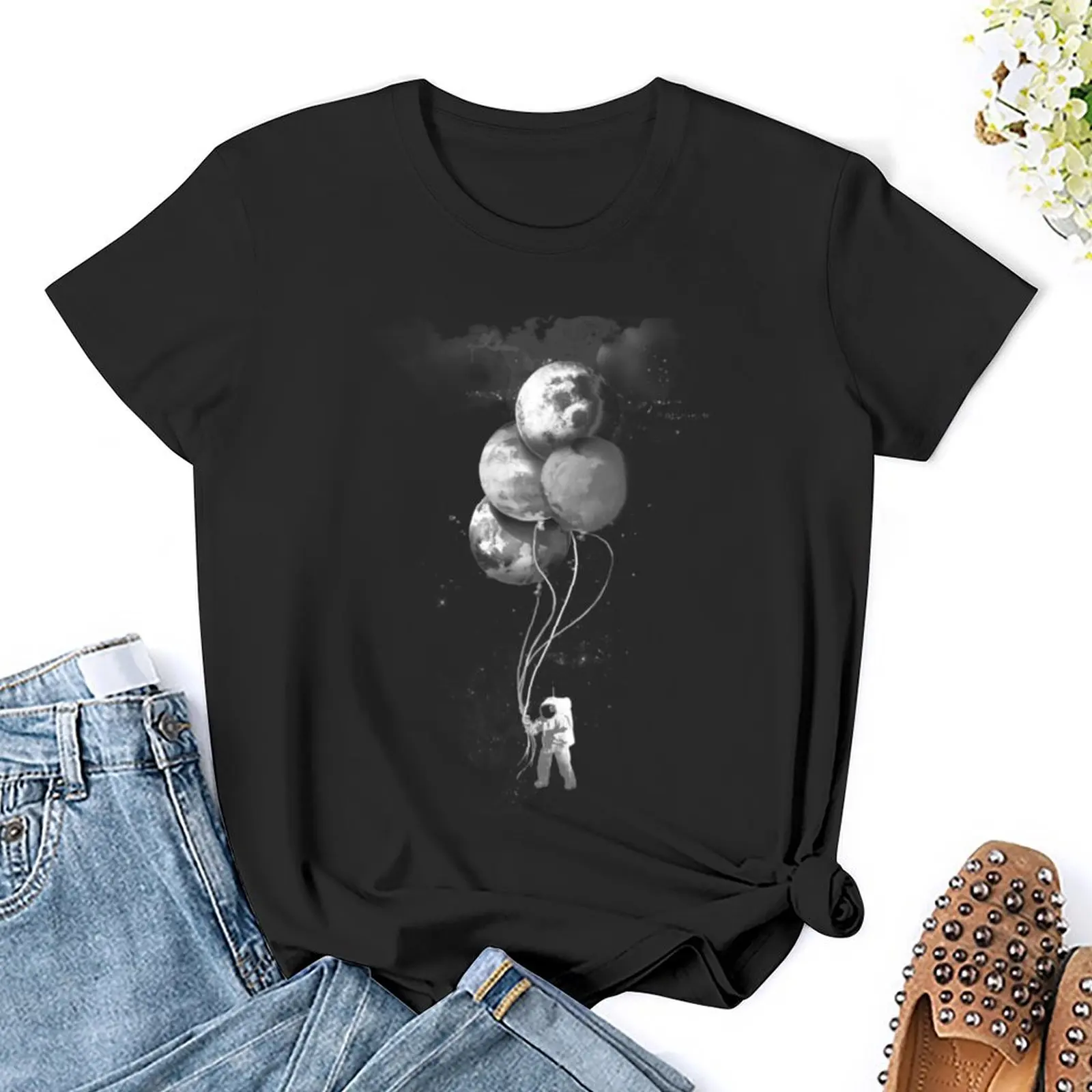 Major Toms Trip Astronaut T-Shirt vintage clothes Female clothing Blouse korean fashion western t-shirt dress for Women