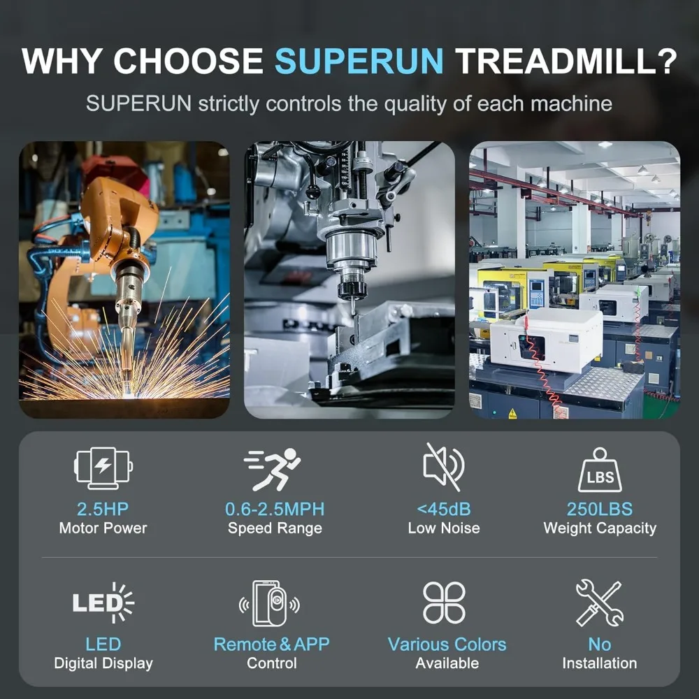 جهاز سير محمول 3 في 1 تحت المكتب مع جهاز تحكم عن بعد، شاشة LED، آلة الركض المشي هادئة 2.5 حصان للاستخدام المنزلي والمكاتب #6