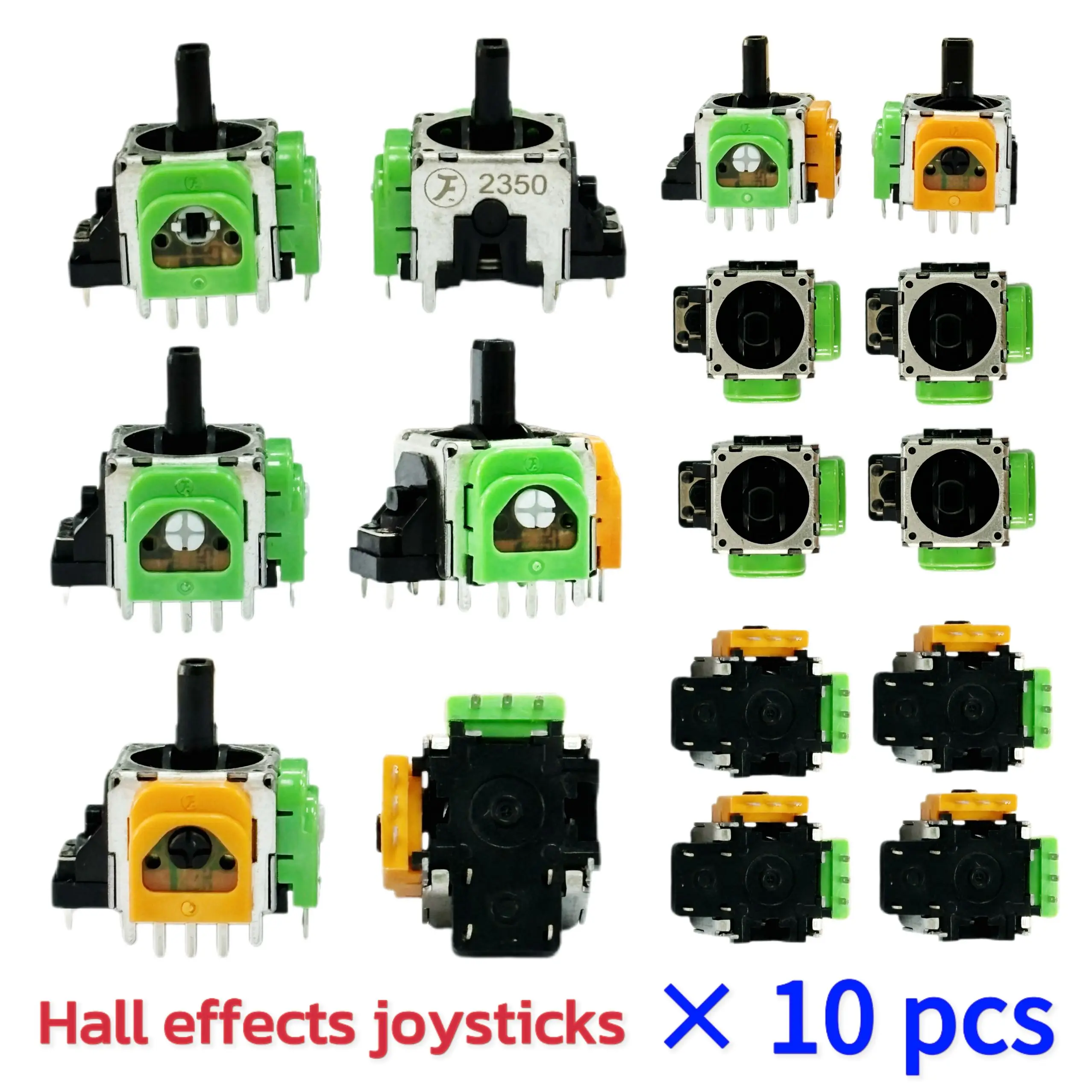 10 قطعة عصا التحكم تأثير القاعة لـ PS4/switch pro NS PRO لوحدة استشعار xbox one Thumbstick لوحدة تحكم PS5 عصا تناظرية ثلاثية الأبعاد