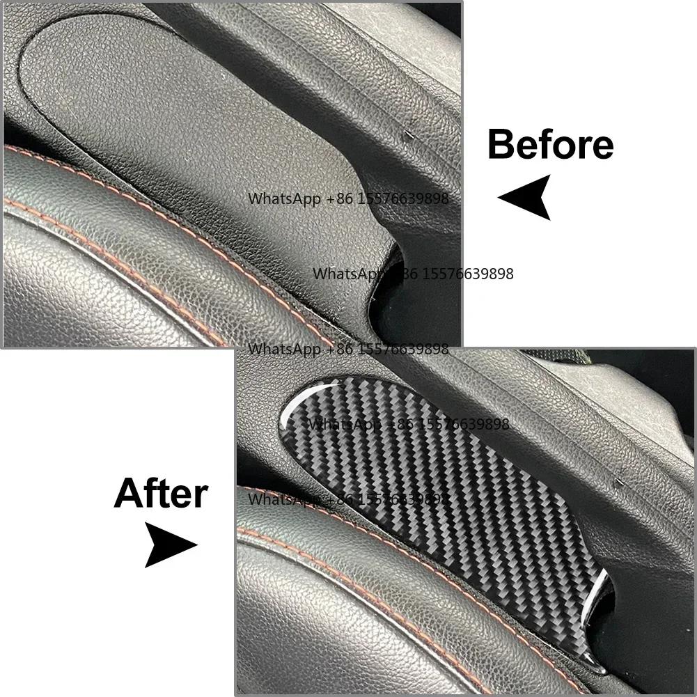 ZOCI-FOR LHD Car Interior Handbrake Base Panel Cover Trim Carbon Fiber Pattern For Hyundai Veloster N 2019 2020 2021 2022 2023