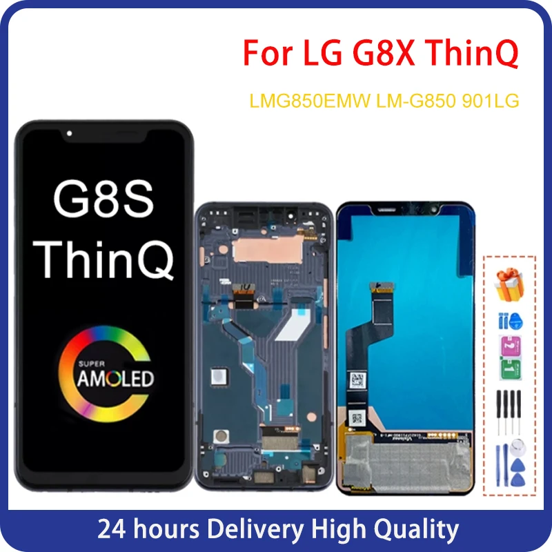 Для V50S ThinQ ЖК-дисплей для LG G8X ThinQ ЖК-дисплей LMG850EMW/LM-G850/LM-V510N Дигитайзер сенсорного экрана ЖК-дисплей Запасные части