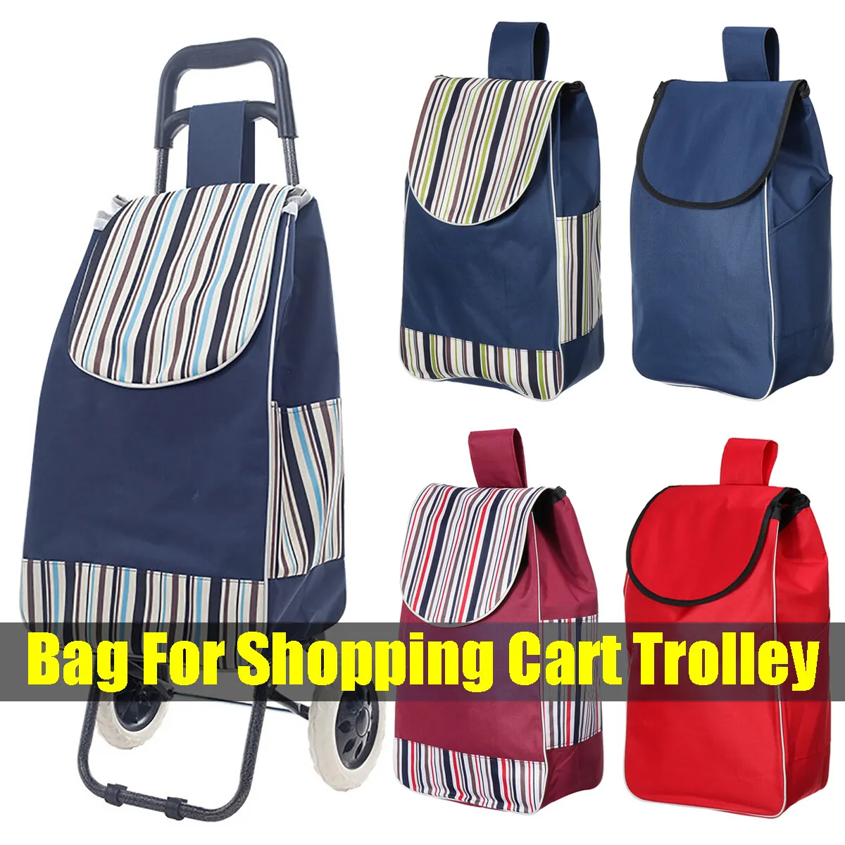 

(Bag Only) Foldable Shopping Trolleys Cart Bag Pulling Trolley Shopping Cart Trolly Carriers Hand Trucks Luggage Grocery Storage