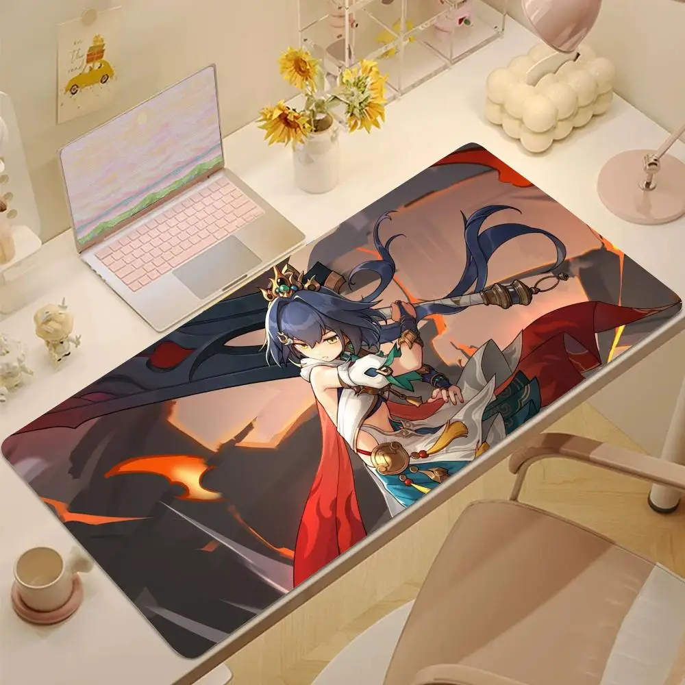 

yunli Mouse Pad Tablet mouse Pad Laptop xl desktop mouse pad, cute HD Rainbow Gaming keyboard pad, csgo Player, 90x40