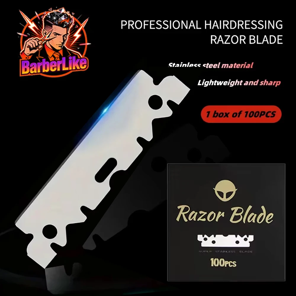 

Лезвие для бритвы из нержавеющей стали, ручное двустороннее лезвие для бритвы, инструменты для парикмахерской