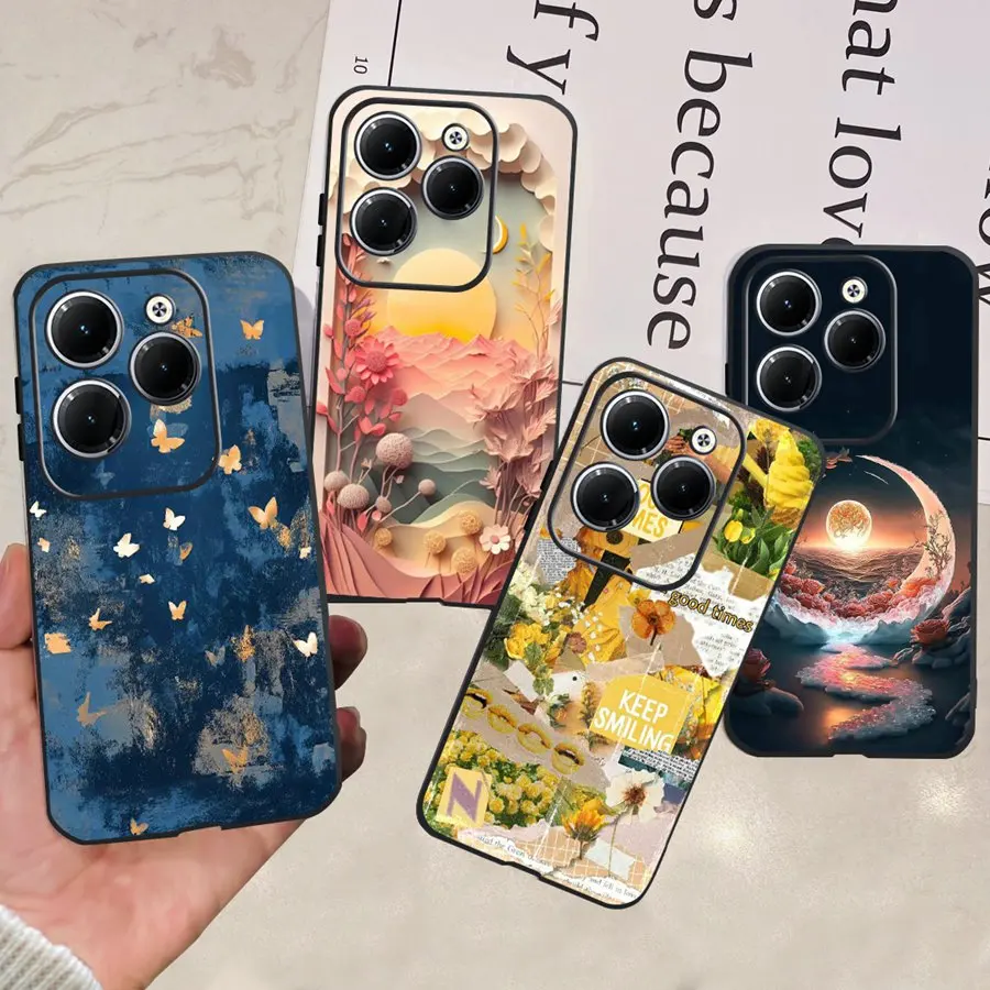 For Infinix Hot 40 Pro Case Cool dragonTPU Soft Silicone Shockproof Cover For Infinix Hot40 4G Cases Hot 40 X6836 X6837 Funda