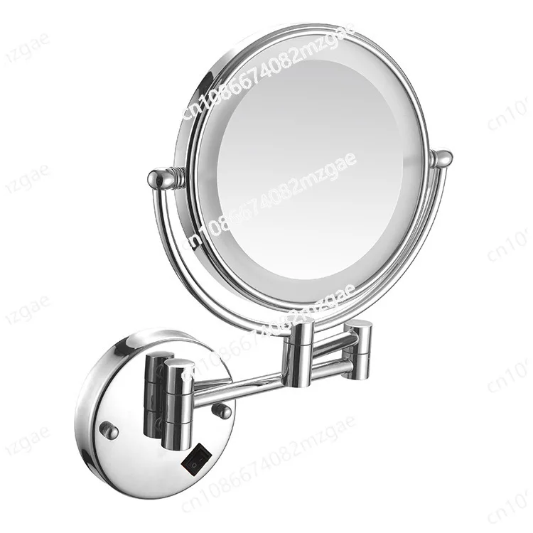 

Bathroom with lamp enlarged beauty mirror Double-sided bathroom folding makeup mirror