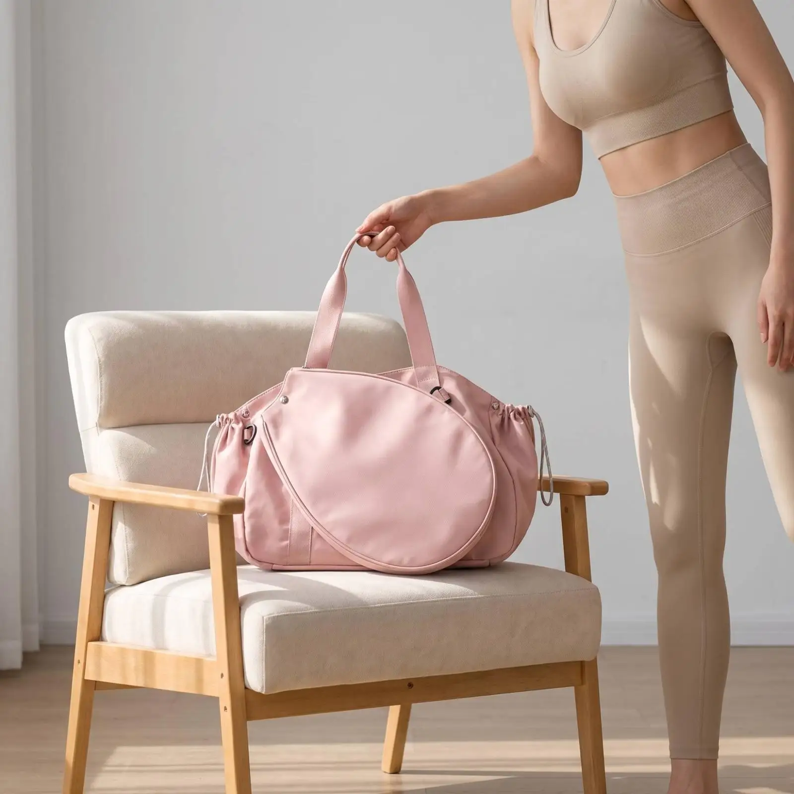 Lightweight Polyester Duffel for Weekend Matches with Twin Carry Handles and Side Pockets