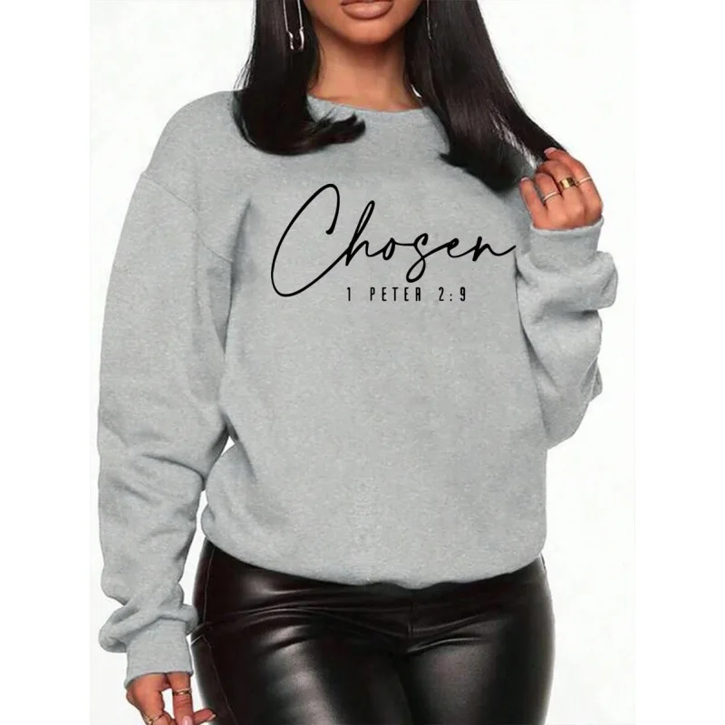 

Женская толстовка с круглым вырезом без капюшона, весенняя, модная, повседневная, удобная, из 100% другого материала