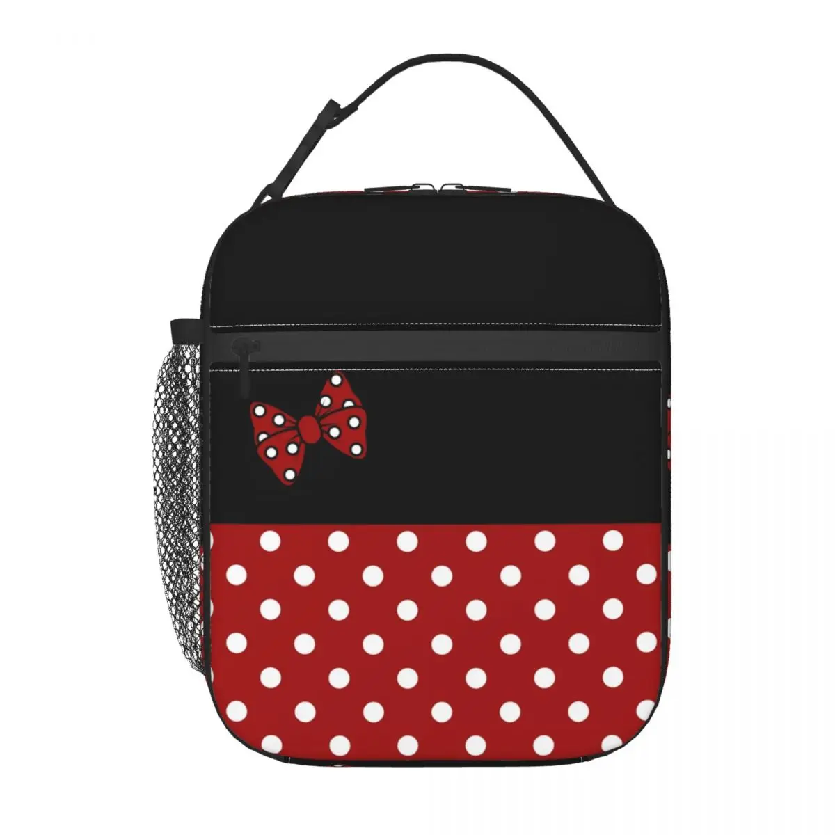 

Custom Mickey Mouse Cartoon Minnie Character Lunch Bag Women Cooler Warm Insulated Lunch Box for School