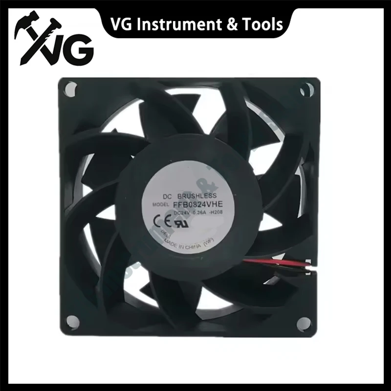 New For  delta FFB0824VHE 8038 24V 0.36A large air volume 2 wires 8CM cooling fan 80*80*38MM