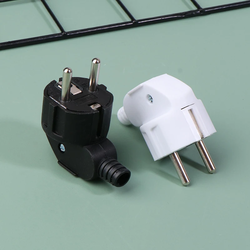 EU Plug Adapter 16A Flame Retardant Male Replacement AC Outlets Rewireable Schuko Electeic Socket For Power Extension Cable