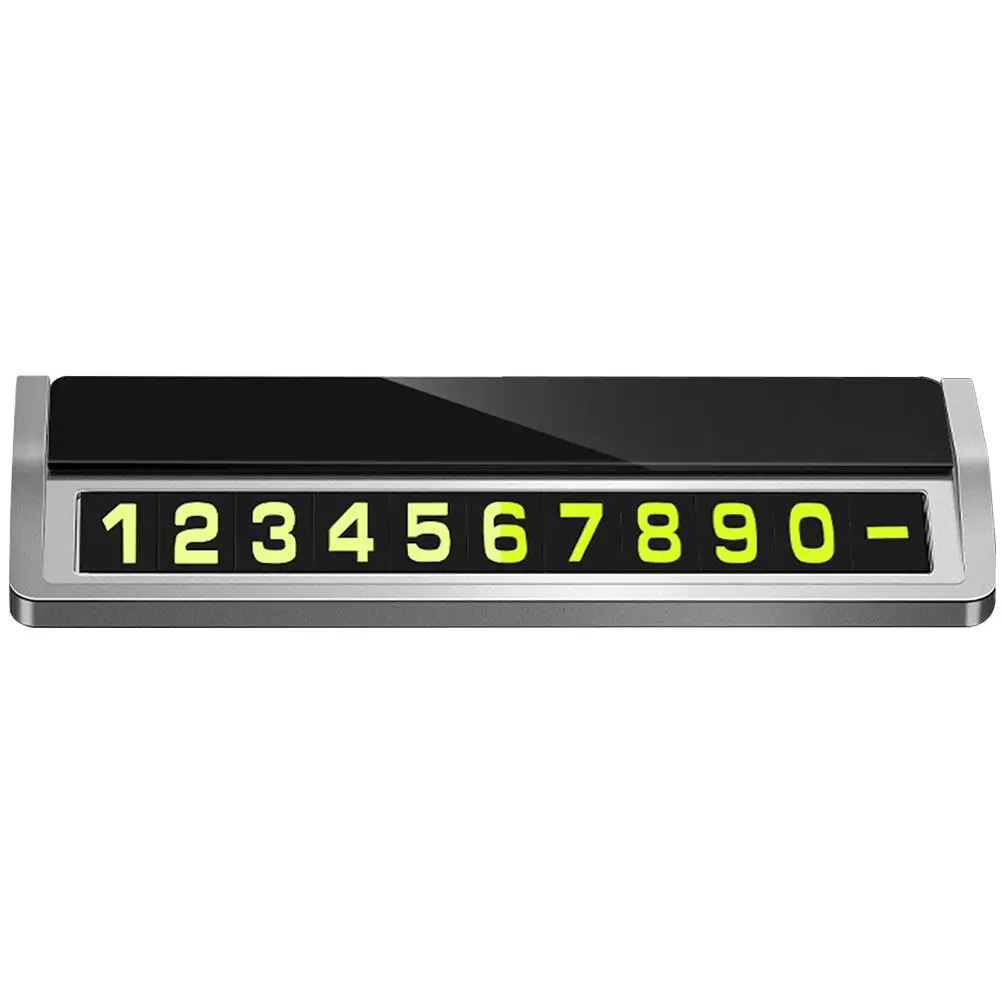 

Dual Board Parking Sign Telephone Number Plate Silver Color Temporary Use Privacy Protection No Trace Aluminum Feel