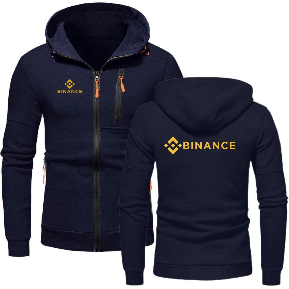 Sudaderas con capucha de Binance Crypto, tops deportivos informales para uso diario, ropa de oficina moderna para hombres y mujeres, sudaderas de alta calidad, abrigos cálidos con cremallera y forro polar.
