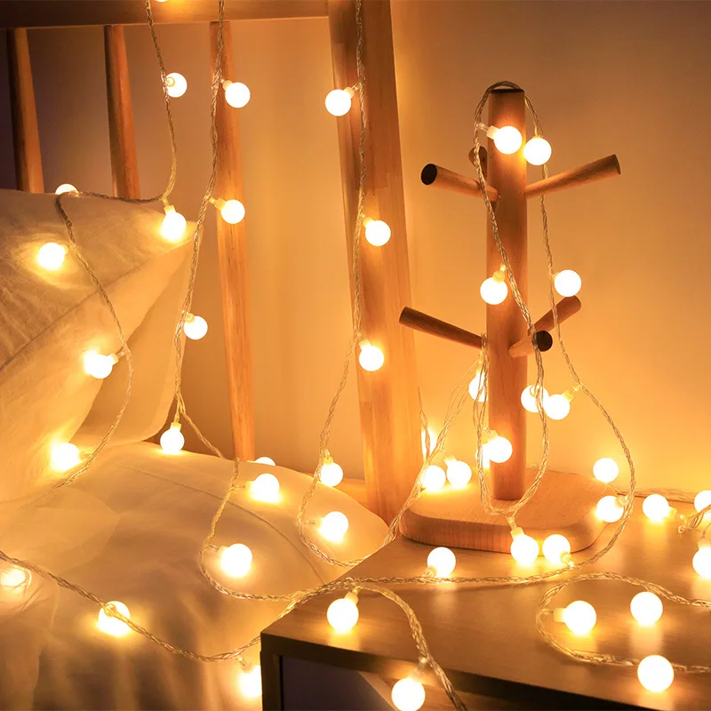 12M USB/Battery Power Ball LED String Lights Garland Lights Waterproof Outdoor Lamp Wedding Garden Fairy Lights Christmas Decor.