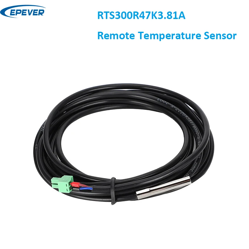 EPEVER Remote Temperature Sensor RTS300R47K3.81A With Cable Length 3m applies to EPEVER Tracer-AN(10-100A) MPPT Solar Controller