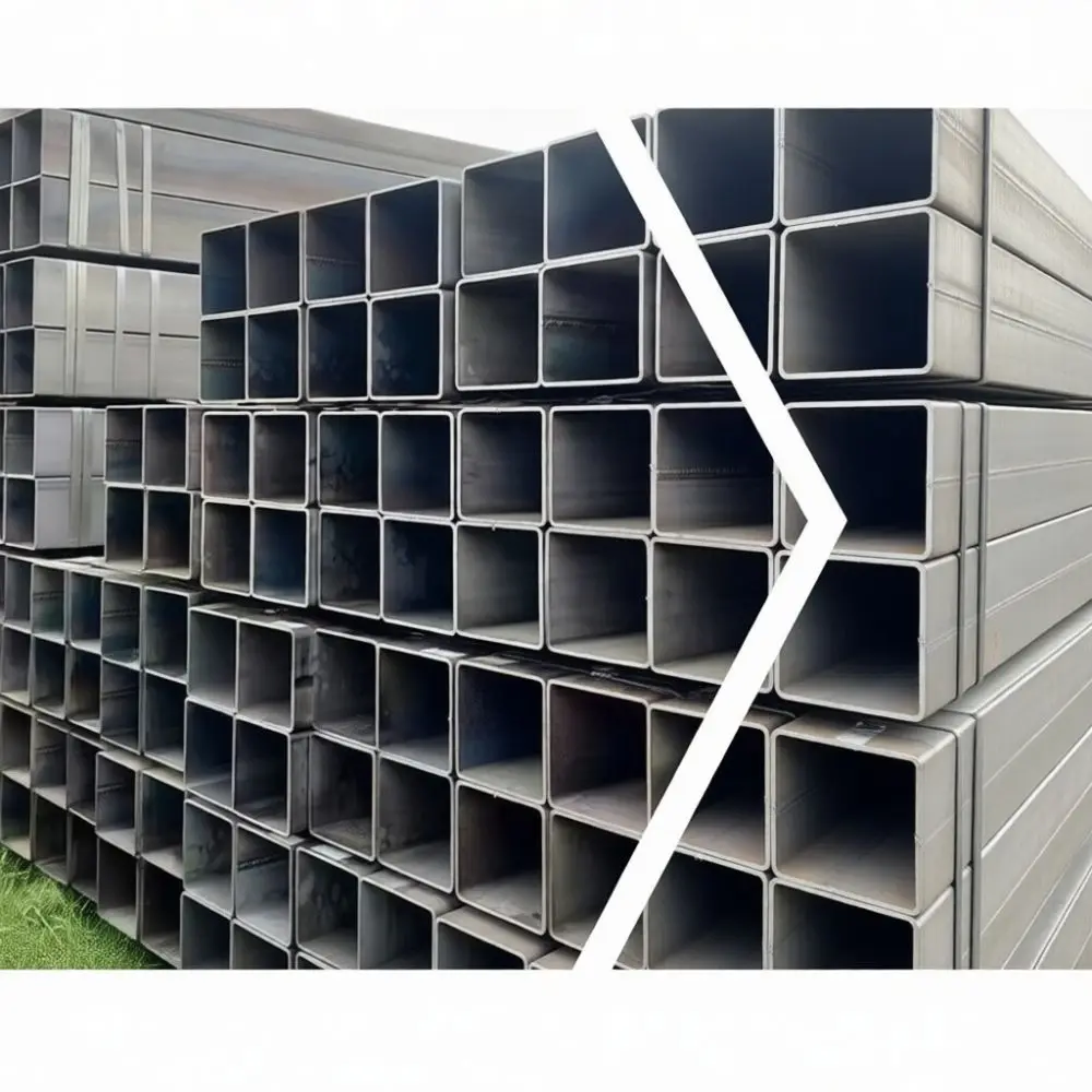 Durable Galvanized Square Metal Pipe Q235B Steel Structural Conduit Industrial Framing Building Support Hardware