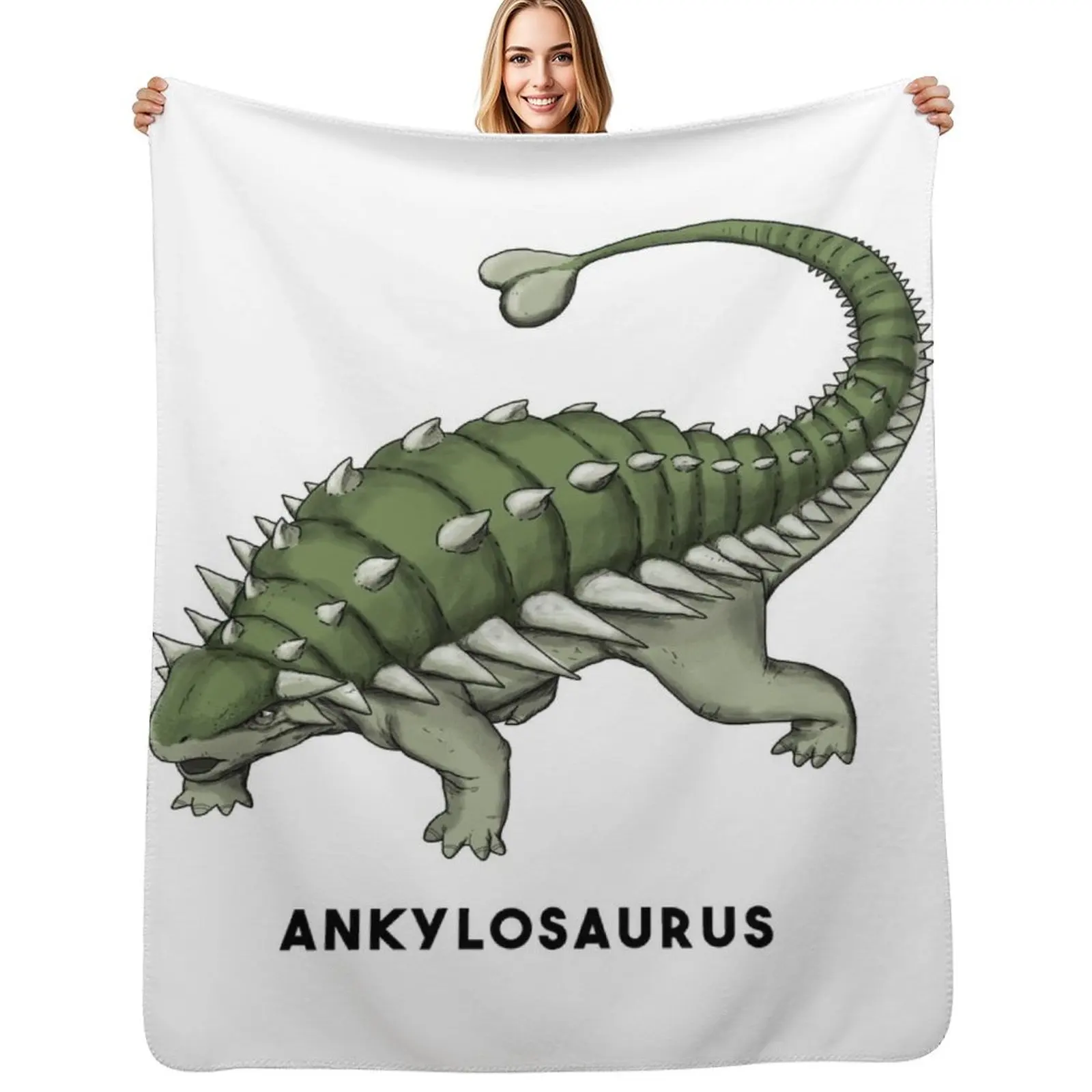 

Ankylosaurus Throw Blanket Polar Hair Cute Plaid Blanket