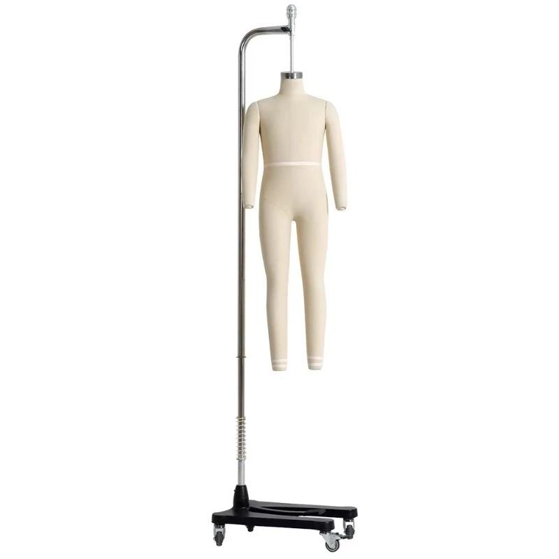 Mannequin children's clothing hanging clothing form, with wig display, for teaching purposes
