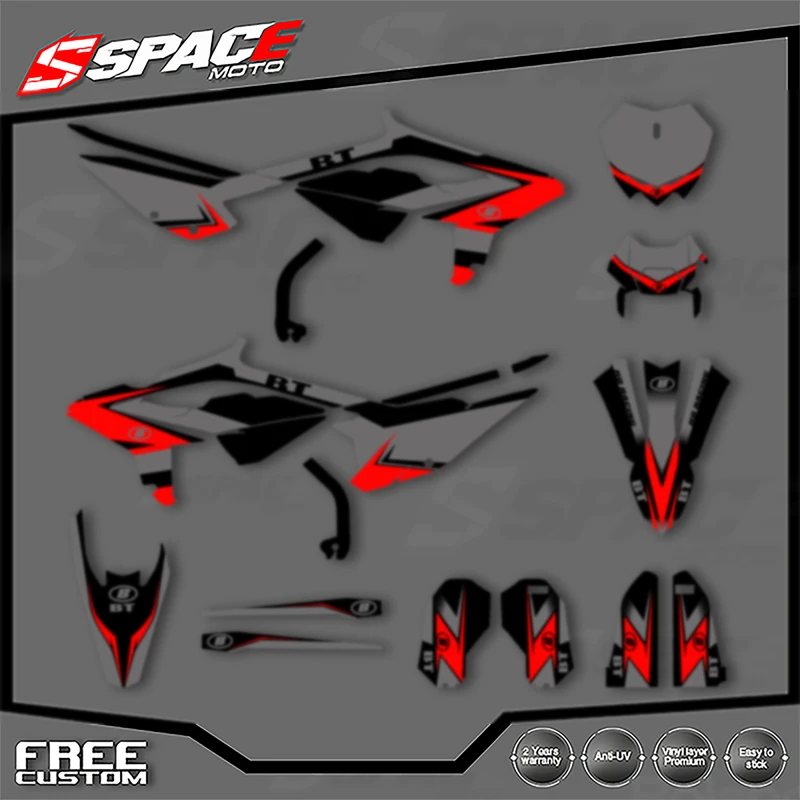 

SPACE Custom Motorcycle Graphics Background Decal for Beta 250 300 RR 2023 2024 2025 23-25 Enduro Stickers Kits 07