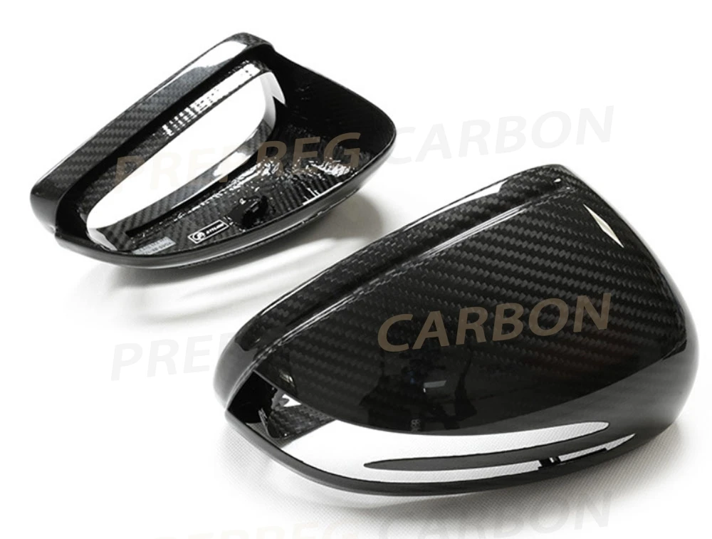 

for Benz SLK SLC SL SLS AMG GT Coupe 15-22 Mirror Cover Cap Dry Carbon Fiber Car Door Side Rearview Mirror Caps 1 Pair Body Kit