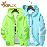 CHRLCK Men's Hiking Camping Breathable Jacket Women Reflective Sun Protection Clothing Unsiex Large Size Outdoor Windbreakers