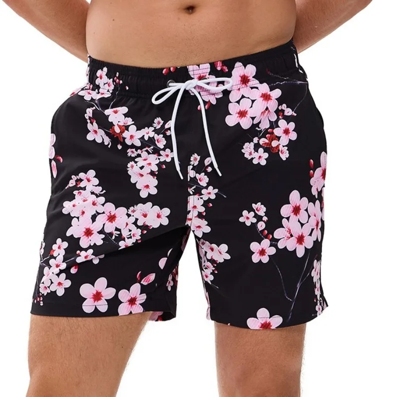 

Лето 2024, быстросохнущие пляжные шорты, плавки с ретро-принтом, свободные дышащие купальники, купальный костюм, шорты для серфинга Sunga