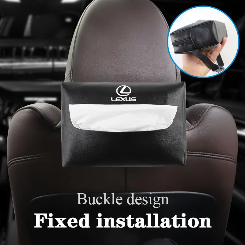 بو الجلود سيارة الأنسجة صندوق الوجه الأنسجة حقيبة التخزين لكزس FSPORT LBX NX RX 350h 450h ES UX 300e GS IS LS LX CT LC RC GX460