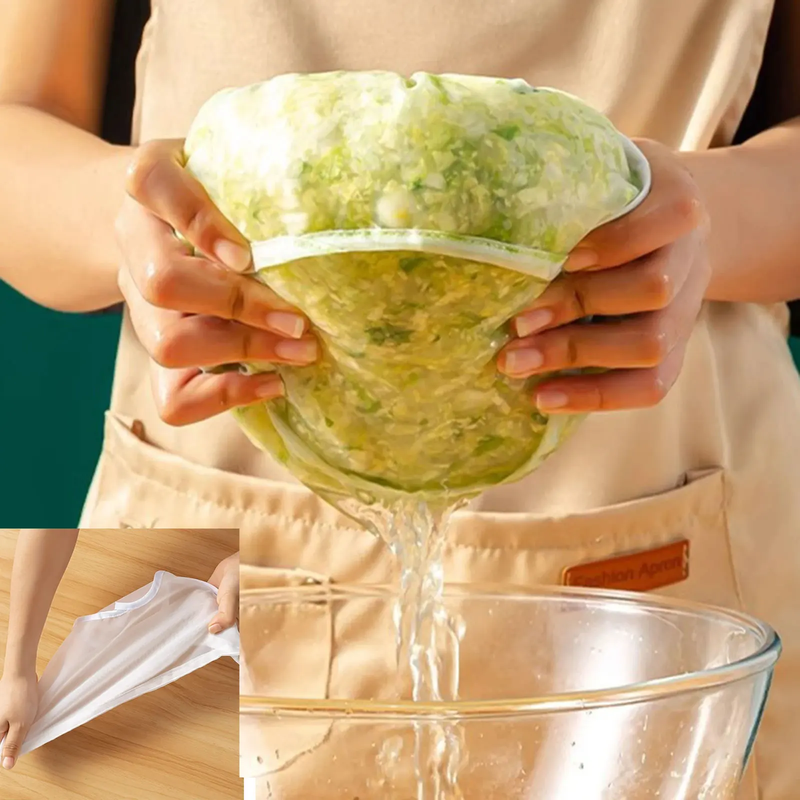 

Ситечко для начинки пищевых продуктов, сжимающий мешок в форме чаши, аксессуары для домашних дуршлагов, большая вместительная сумка с широким горлышком