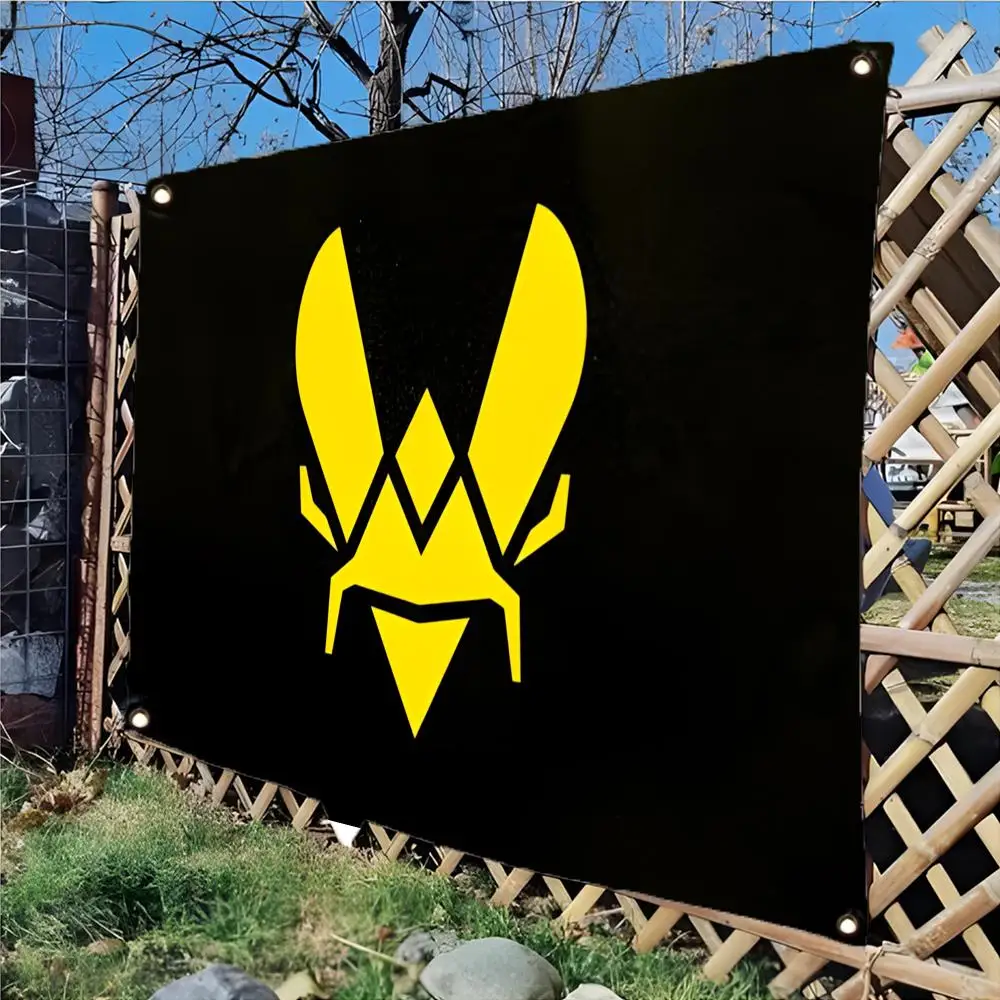 esports club V-Vitality Flags Daily four ring borderless design indoor outdoor decor easy hang install