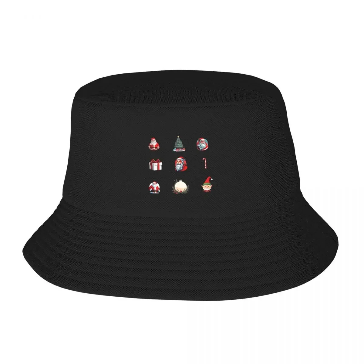 New Xmas merry christmas stickers pack Bucket Hat Golf Hat Thermal Visor Cosplay Horse Hat Male Cap Women's
