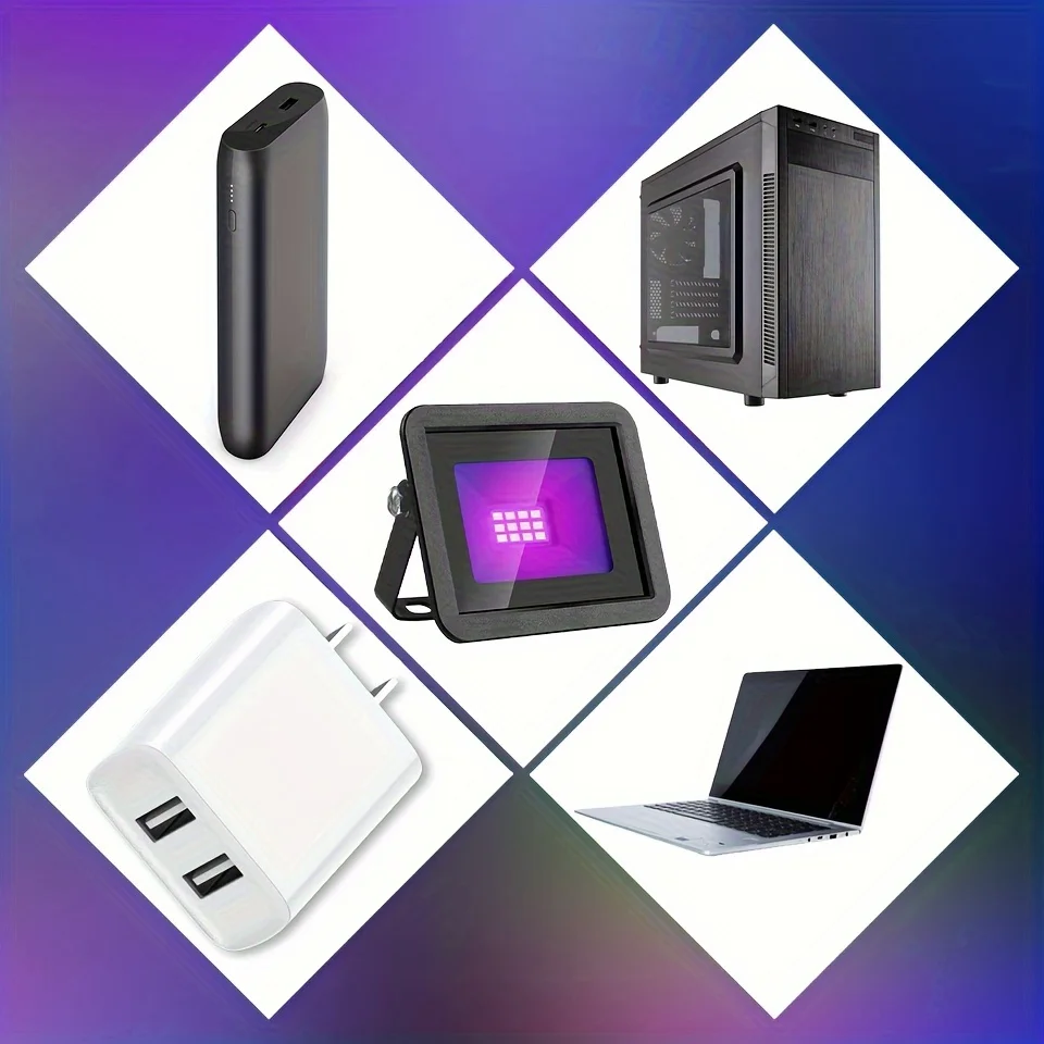 20W LED UV Spotlight 385-400nm UV Floodlight, Fluorescent Stage Light UV Effect with Switch for Party, DJ, Festival Lighting