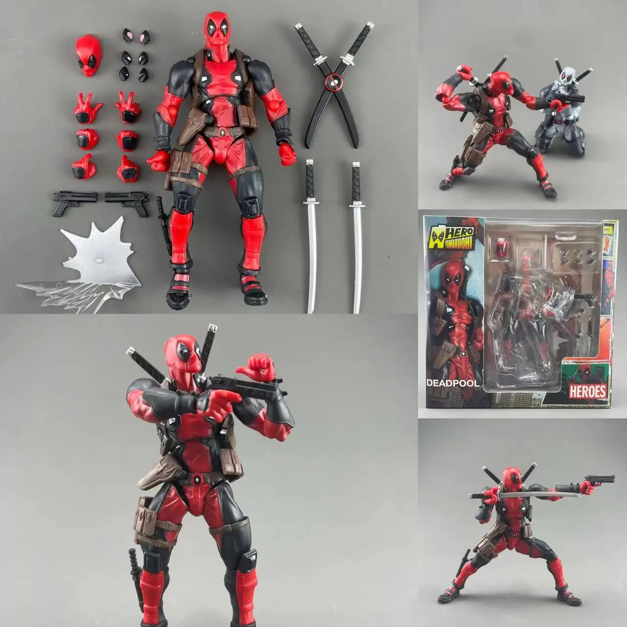 16CM Amazing Yamaguchi Deadpool 2.0 Action Figure PVC Collection Revoltech Deadpool & Wolverine Figurine Model ToyS Gift