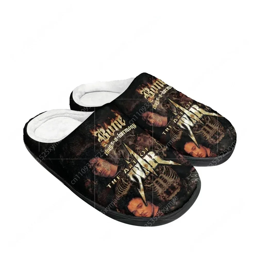 Bone Band Thugs Music N Rap Harmony Home Cotton Slippers Mens Womens Teenager Plush Bedroom Keep Warm Shoes Custom Made Slipper