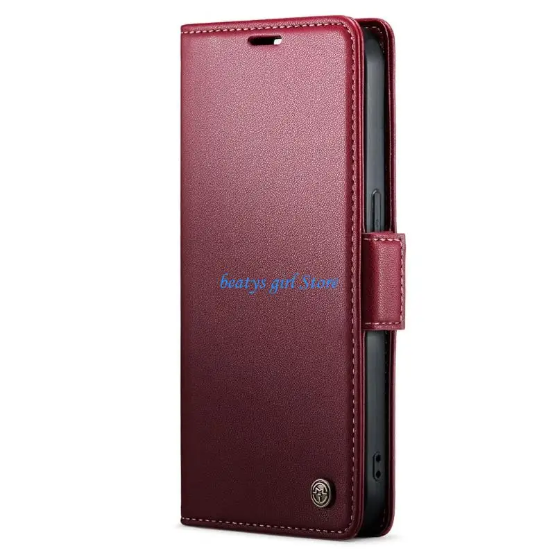 C7AB Leather Case For Phone 17E With Shockproof Design And Card Storage