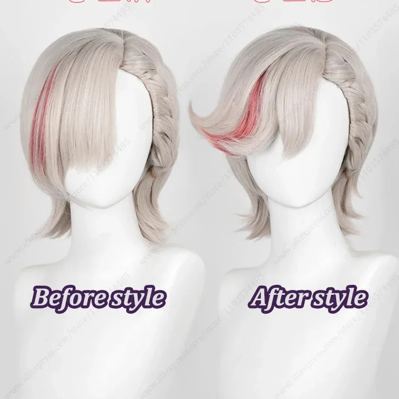 

2025 11 Fontaine Lyney Косплей Парик 32 см Короткие термостойкие синтетические волосы