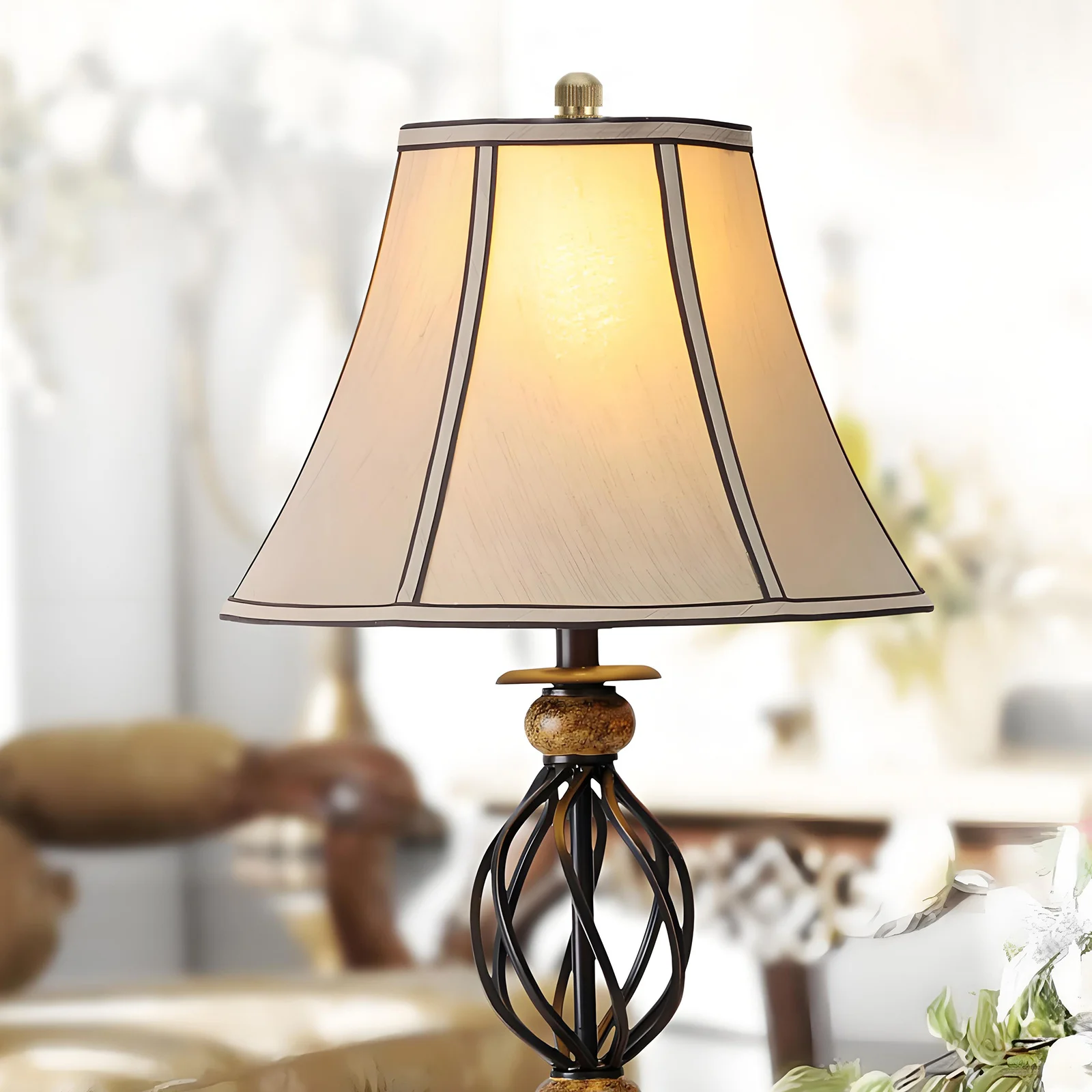 

8Pcs Brass Lamp Caps Elegant Floral Design for Lighting Fixtures Easy Installation Durable Decorative Nuts with Screws for Home