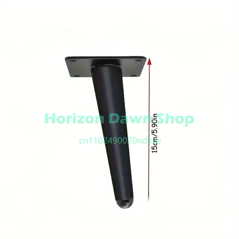 4pcs Matte Oblique Conical Metal Furniture Legs Mid-Century Style