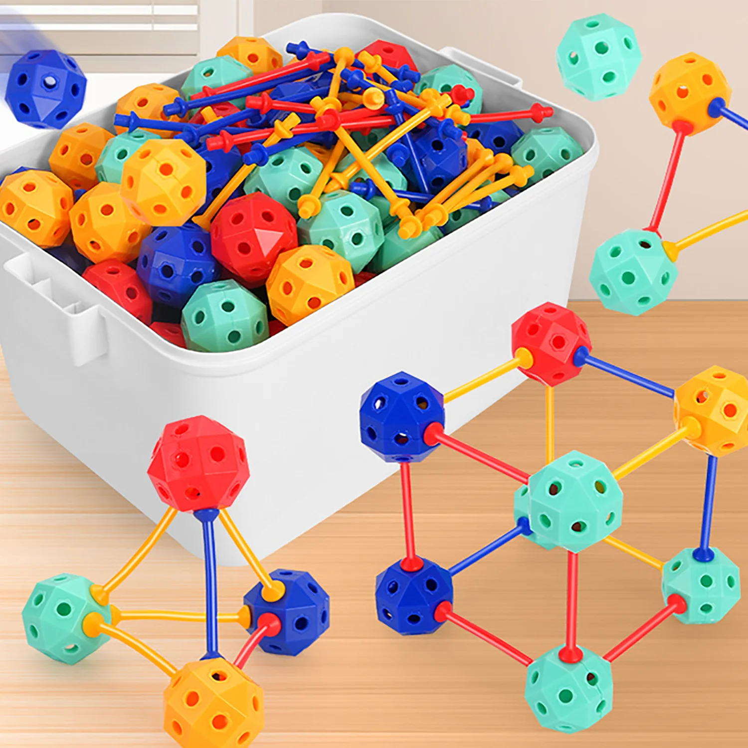 Versatile Puzzle Ball Children's Toy Male Female Creative Puzzle Bead 3D Geometry Puzzle Large Particle Building Blocks