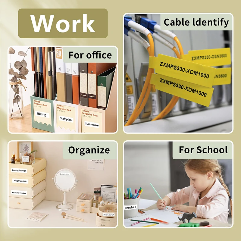 Marklife 1/3/6 لفات لاصق حراري ملصق أبيض شفاف للأشعة فوق البنفسجية متوافق مع طابعة الملصقات P15 P12 P11 D30 Q30