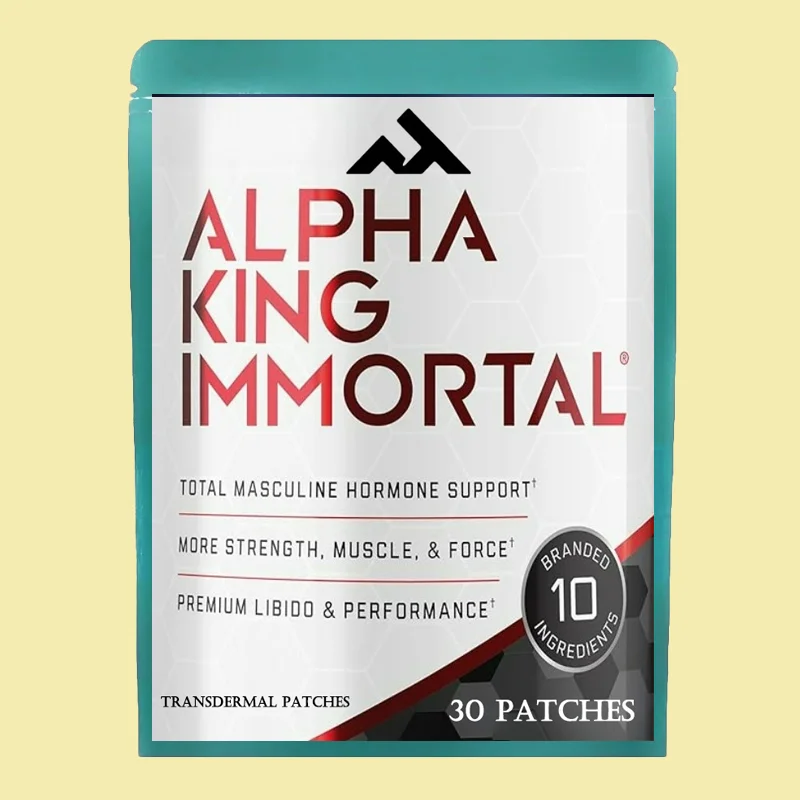 30 Patches Alpha King Immortal  Testosterone Booster for Men Transdermal Patches, with Zinc