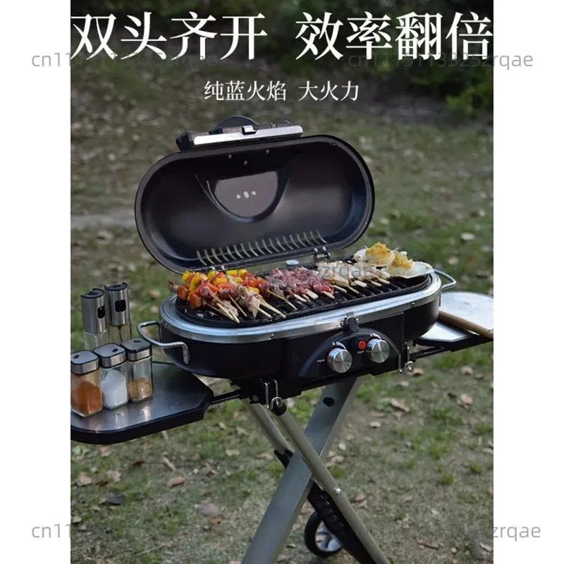 Outdoor Indoor Gas Cooking Stove Portable Propane Camping BBQ Grill 3.0KW Foldable Range Suitcase Griddle