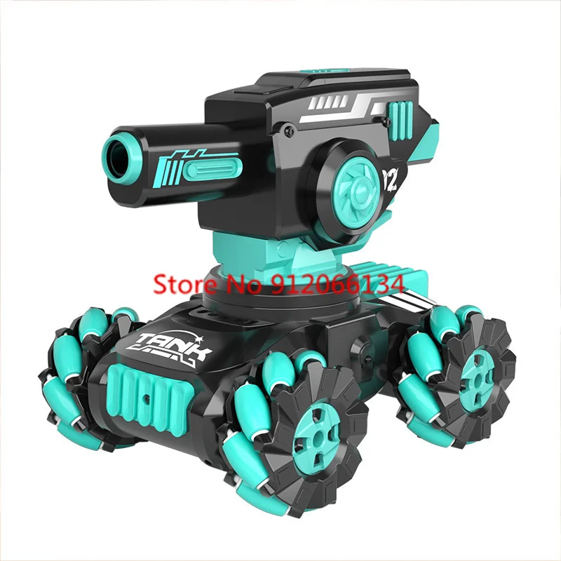 Design compatto Rilevamento gesti Smart RC Carro armato 2.4Ghz Fire Bullet Musica dinamica Multi-Person Combattimento Telecomando Stunt Car