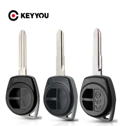 KEYYOU 2 Botões Caso Chave Remoto Para Suzuki Grand Vitara Igins Alto SX4 Agila Fob Carro Em Branco Shell HU133R TOY43 SZ11R Lâmina