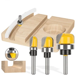 1 pz/3 pz 6mm 8mm gambo 1-1/8 3/4 1/2 diametro ciotola vassoio Router Bit fresa a naso tondo con cuscinetto per la lavorazione del legno